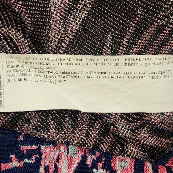 Mango MNG Basics Shift Dress Womens Size XS Palm Print Flutter Sleeve Fairy Boho - Picture 9 of 11